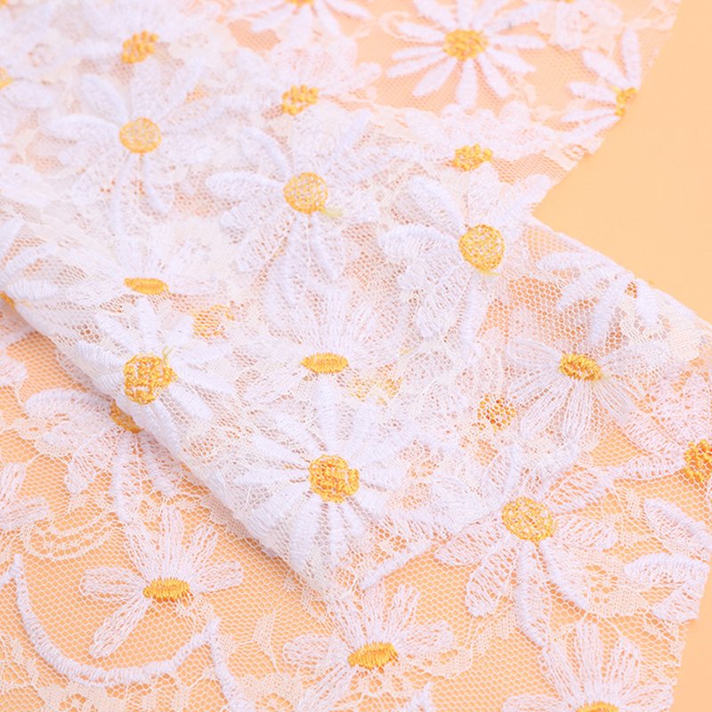 Embroidered Fabric Dress Water Soluble Polyester Lace Fabric for Women