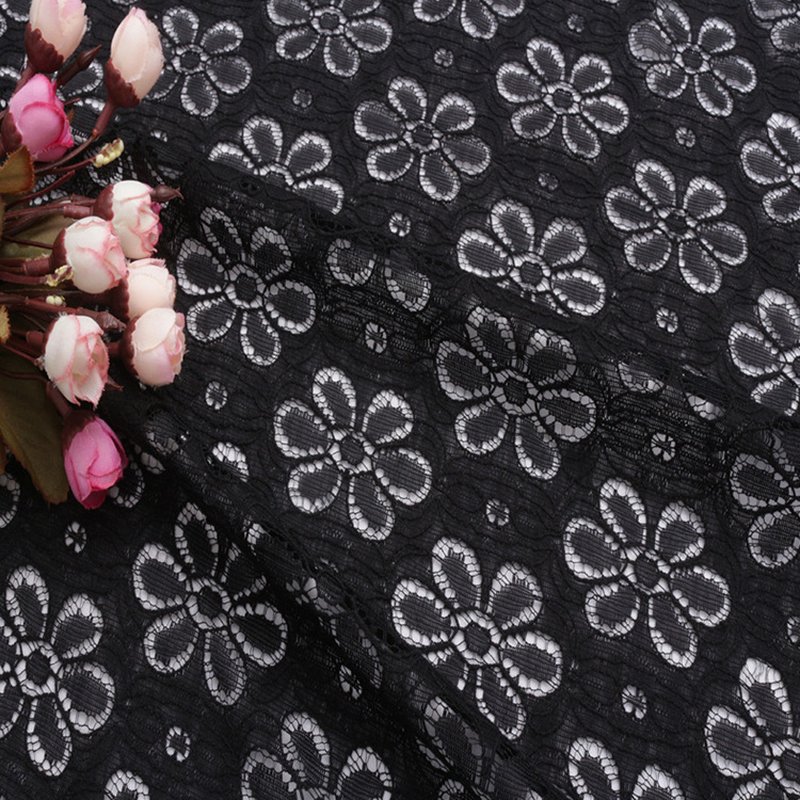 Lace Fabric Cutwork Women's Polyester for Women's Wear Wholesale Suppl