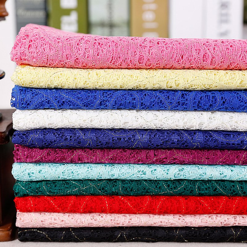Lace Fabric Cutwork Women's Polyester for Women's Wear Wholesale Suppl 8