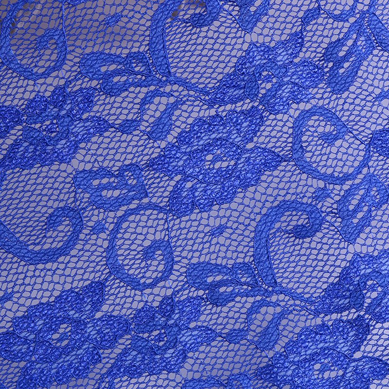 Lace Fabric Butterfly Blue Nylon Warp Knit for Women's Wear Wholesale