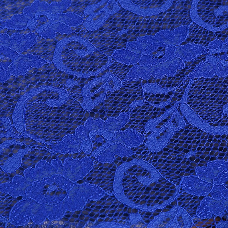 Lace Fabric Butterfly Blue Nylon Warp Knit for Women's Wear Wholesale 4