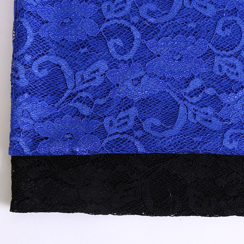 Lace Fabric Butterfly Blue Nylon Warp Knit for Women's Wear Wholesale 7
