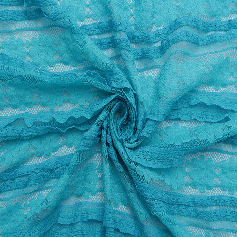 Lace Fabric Cutwork Women's Nylon Warp Knit for Women's Wear Wholesale