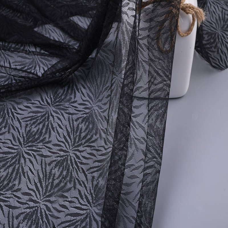 Lace Fabric Black Bridal Warp Knit for Women's Wear Wholesale Supplier 6