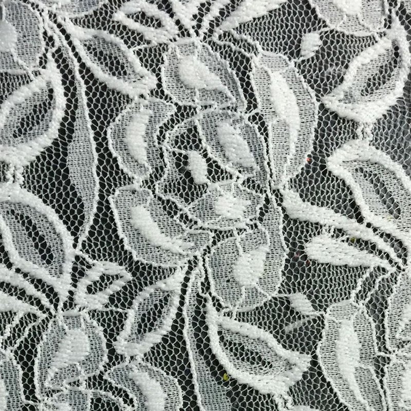 Bridal Evening Lace Trim Nylon Warp Knit Lace Fabric for Bridal Wholes
