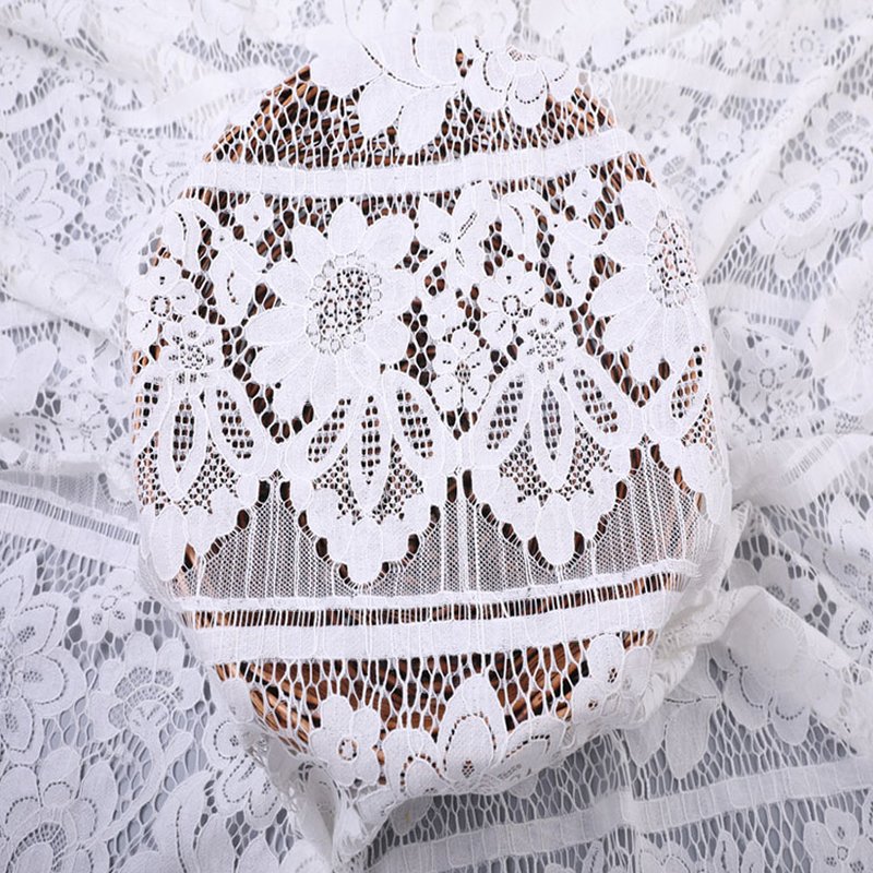Lace Fabric Ditsy Floral Cutwork for Women's Wear Wholesale Supplier 7