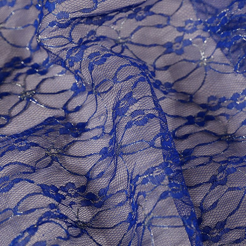 Lace Fabric Cutwork Solid Polyester for Apparel Wholesale Supplier
