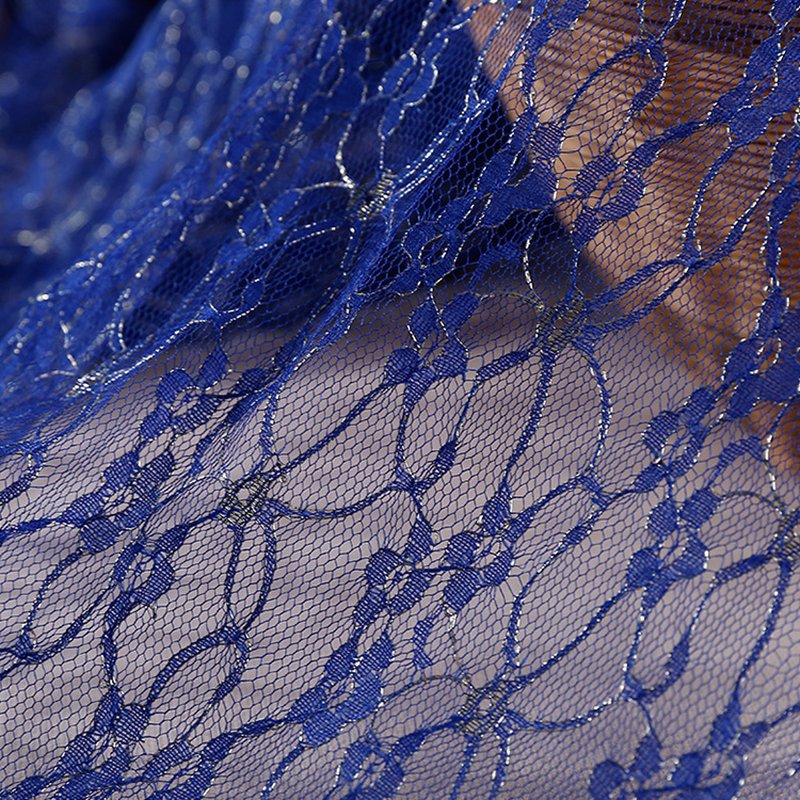 Lace Fabric Cutwork Solid Polyester for Apparel Wholesale Supplier 4