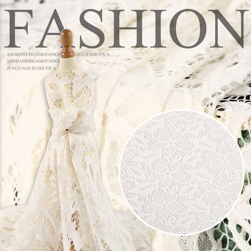 Lace Fabric Cutwork Jacquard for Women's Wear Wholesale Supplier 8