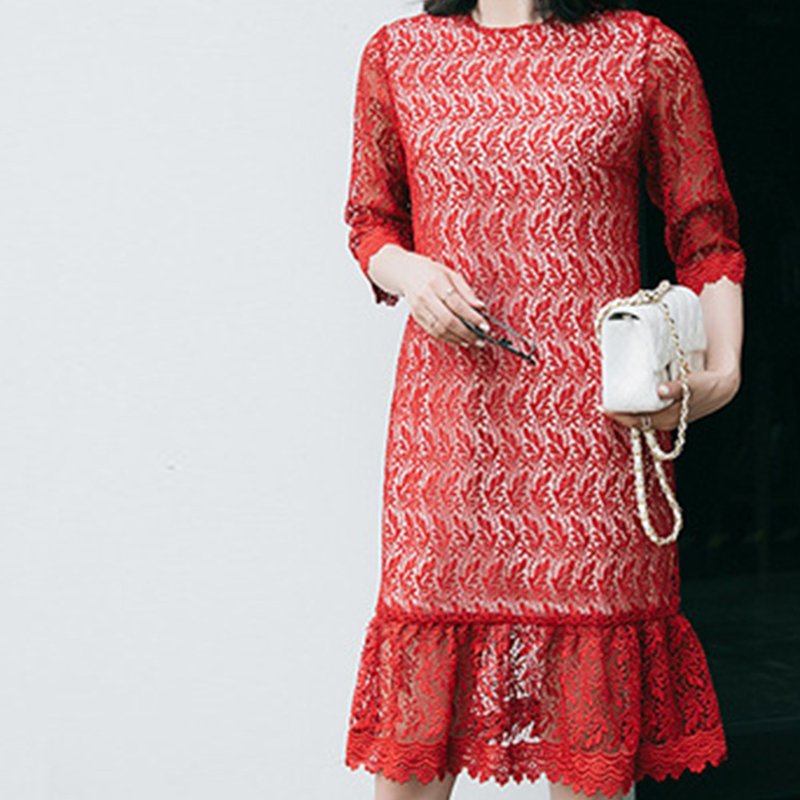 Dress Cutwork Dyed Polyester Warp Knit Lace Fabric for Women's Wear Wh