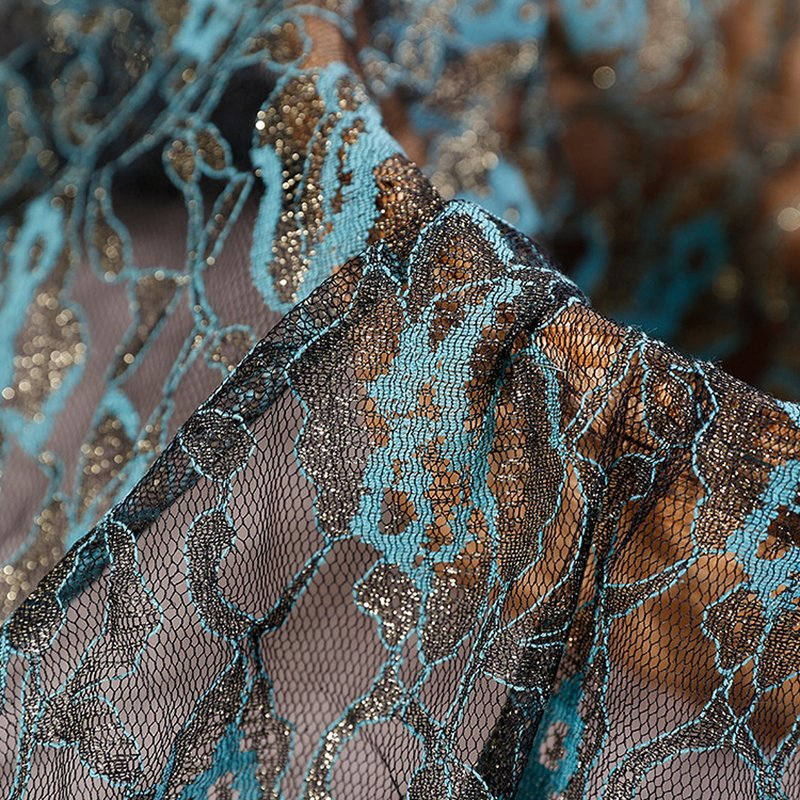 Lace Fabric Cutwork Jacquard Nylon for Women's Wear Wholesale Supplier 3