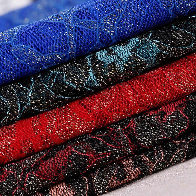 Lace Fabric Cutwork Jacquard Nylon for Women's Wear Wholesale Supplier 7