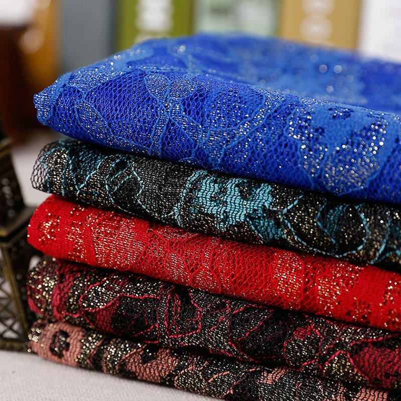 Lace Fabric Cutwork Jacquard Nylon for Women's Wear Wholesale Supplier 8