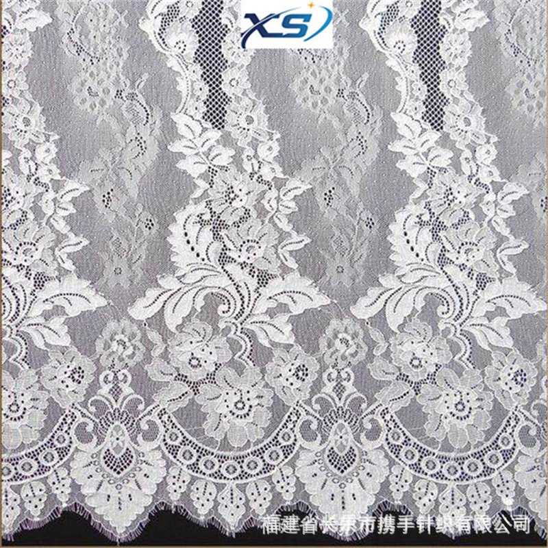 Lace Trim Dress Eyelash Lace Fabric for Women's Wear Wholesale Supplie 5