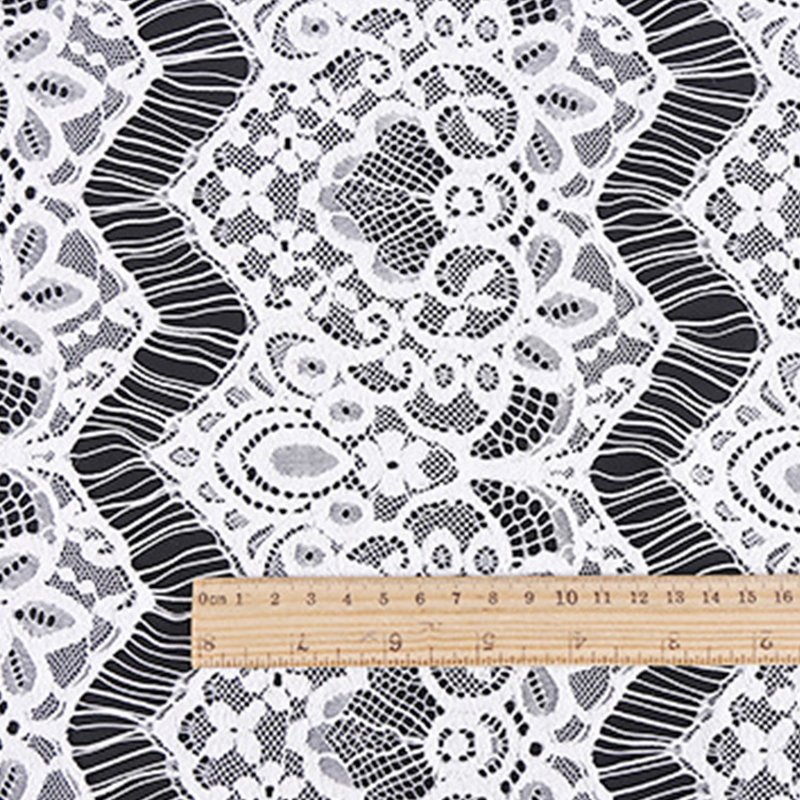 Lace Fabric Eyelash Cutwork Nylon for Apparel Wholesale Supplier 7