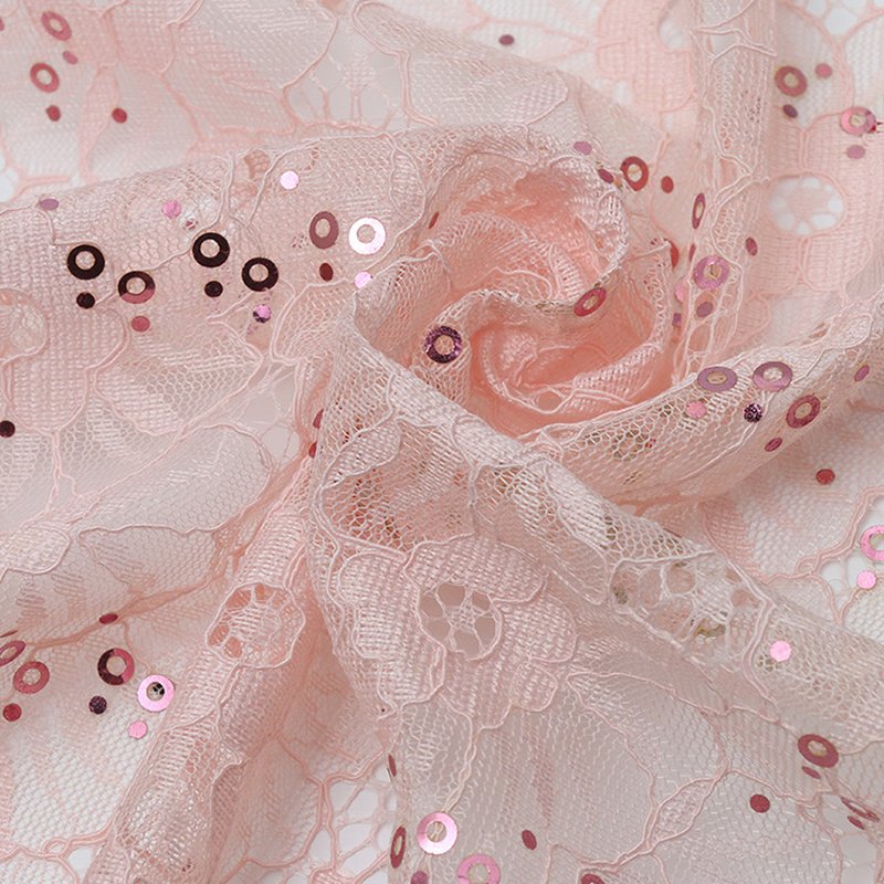 Lace Fabric Cutwork Eyelet Polyester for Women's Wear Wholesale Suppli