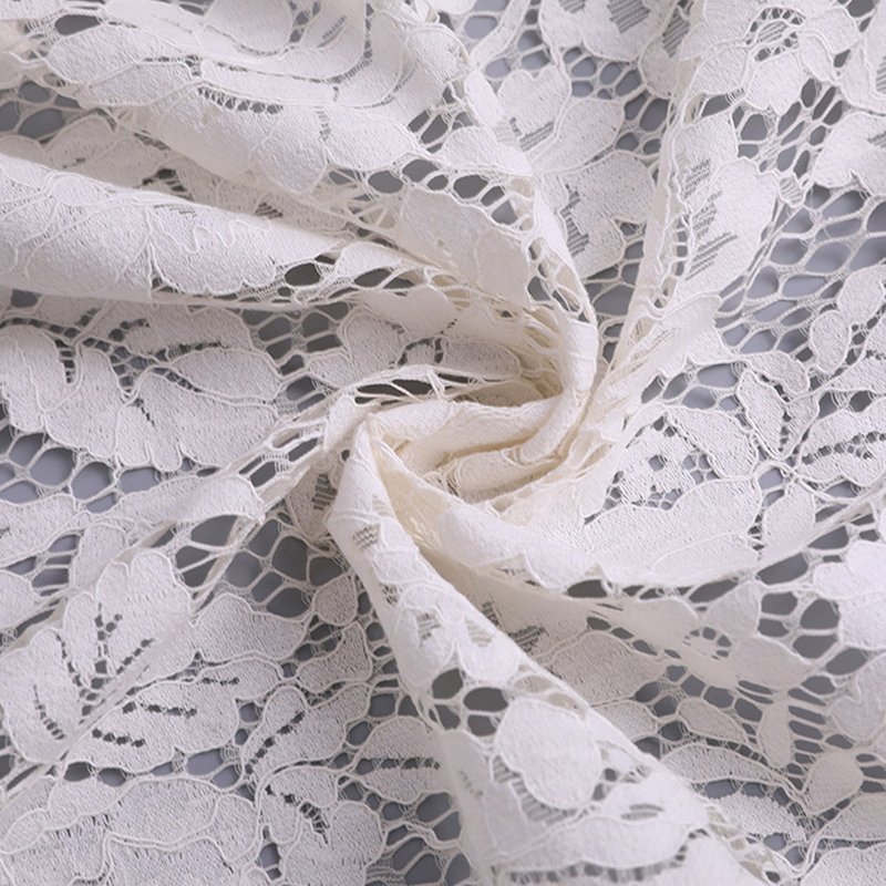 Lace Trim Lace Fabric White Nylon for Apparel Wholesale Supplier