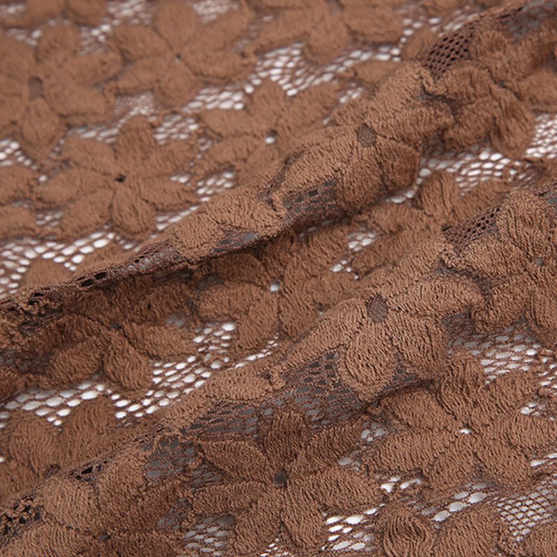 Lace Fabric Dress Polyester Warp Knit for Women's Wear Wholesale Suppl 5