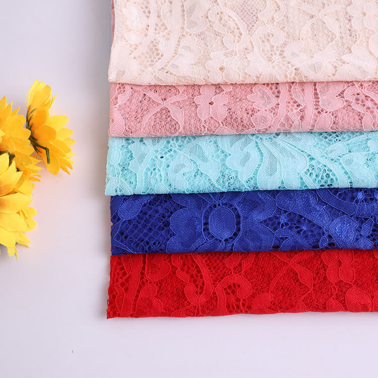 Lace Fabric Floral Large Floral Nylon Warp Knit for Women's Wear Whole