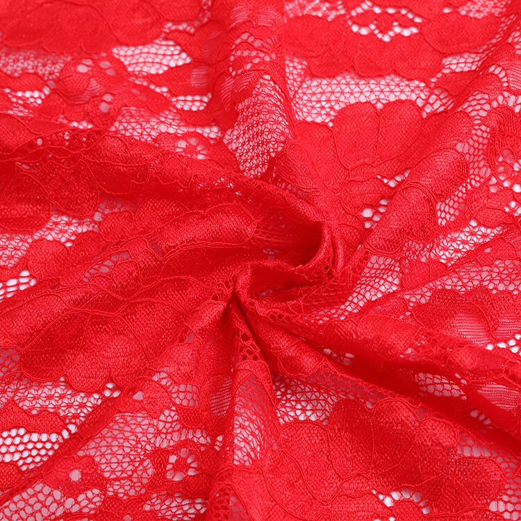Lace Fabric Nylon Warp Knit for Women's Wear Wholesale Supplier
