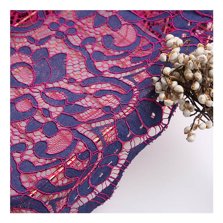 Dress Eyelash Cutwork Nylon Lace Fabric for Women's Wear Wholesale Sup 5