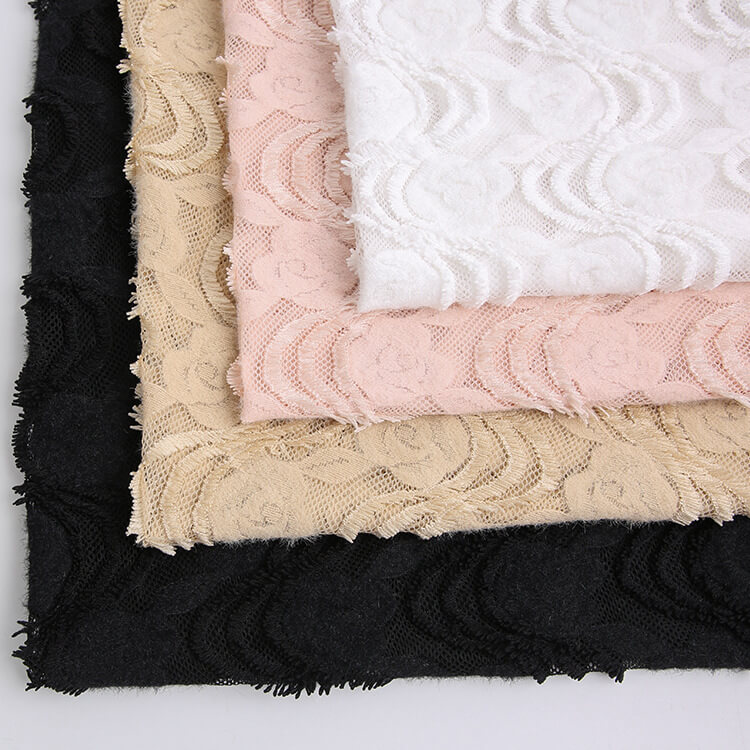 Lace Fabric Dress Feather Nylon Brushed for Women's Wear Wholesale Sup