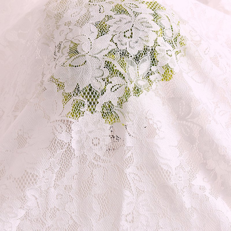 Lace Fabric Floral Wave Warp Knit for Bridal Wholesale Supplier