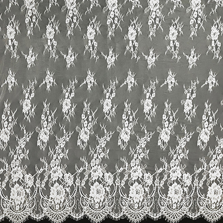 Lace Fabric Dress Eyelash Polyester for Women's Wear Wholesale Supplie