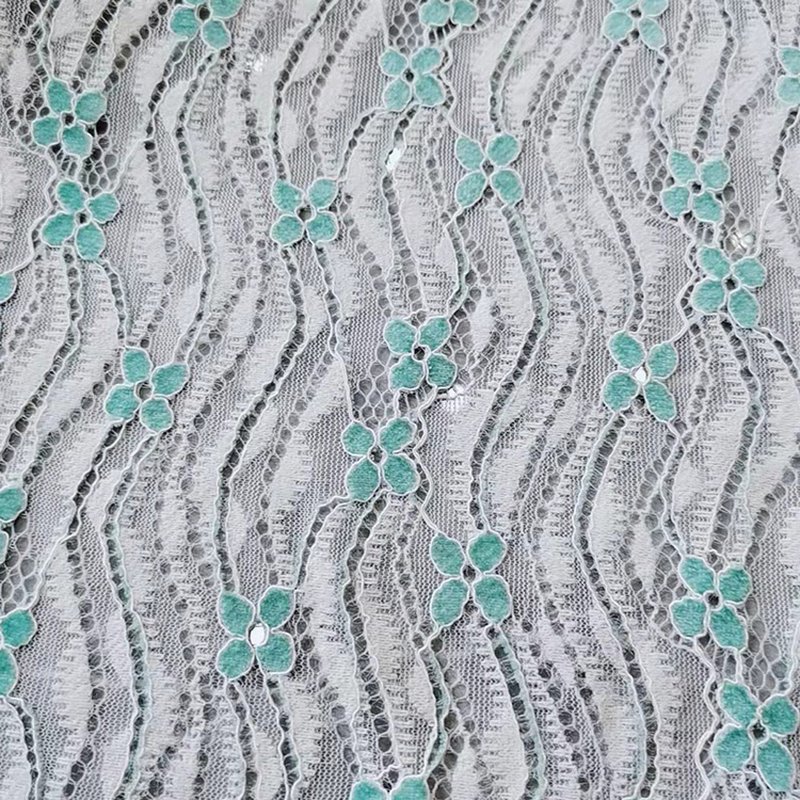 Lace Fabric Dress Women's Nylon Warp Knit for Women's Wear Wholesale S