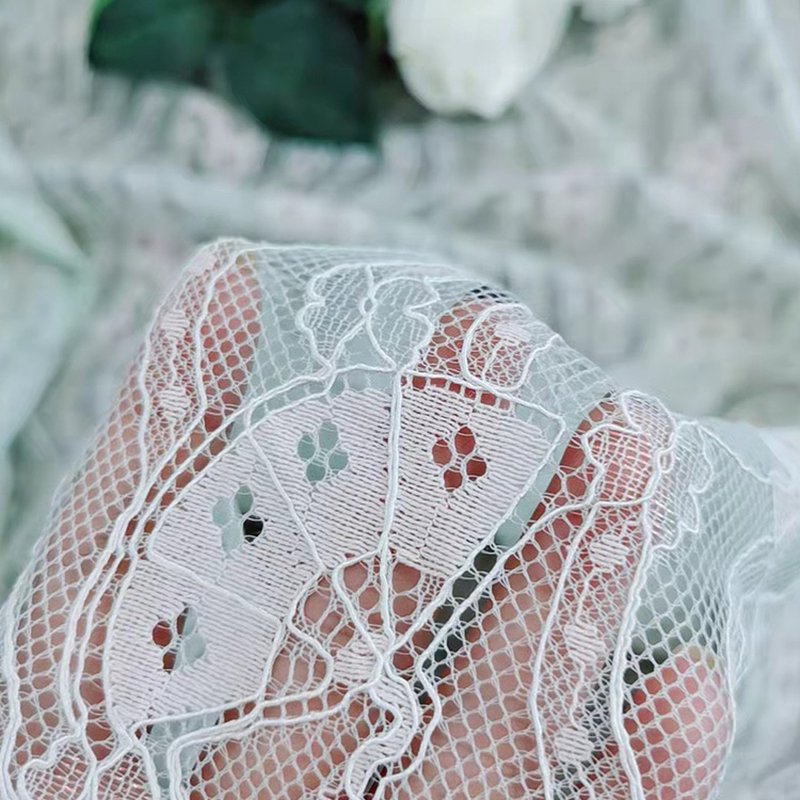 Lace Fabric Dress Cutwork Nylon for Women's Wear Wholesale Supplier 3