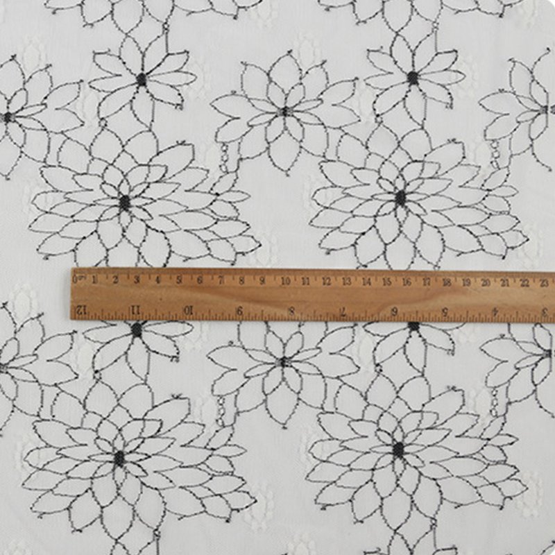 Lace Fabric Dress White Polyester Warp Knit for Women's Wear Wholesale 7