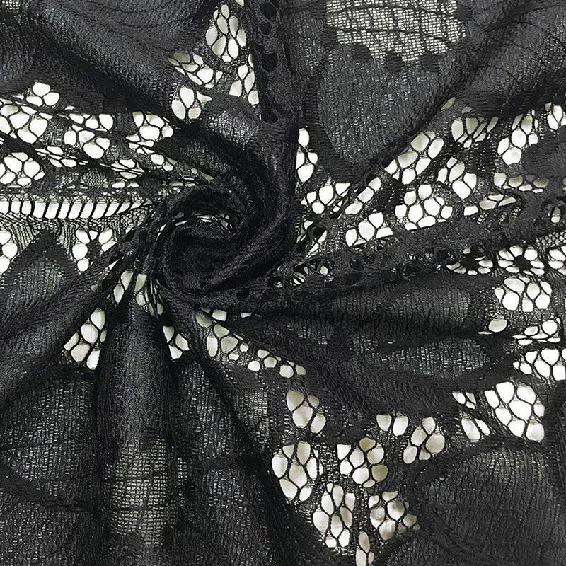 Lace Trim Eyelash Double Edge Nylon Lace Fabric for Apparel Wholesale