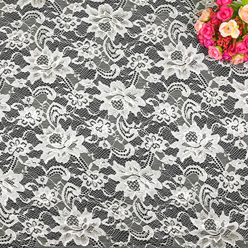 Dress Floral Large Floral Nylon Lace Fabric for Women's Wear Wholesale