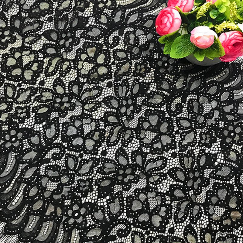 Lace Trim Nylon Thread Wave Nylon Lace Fabric for Kids Wear Wholesale