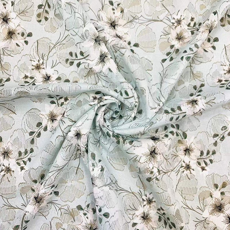 Lace Fabric Printed Polyester Warp Knit for Women's Wear Wholesale Sup 6