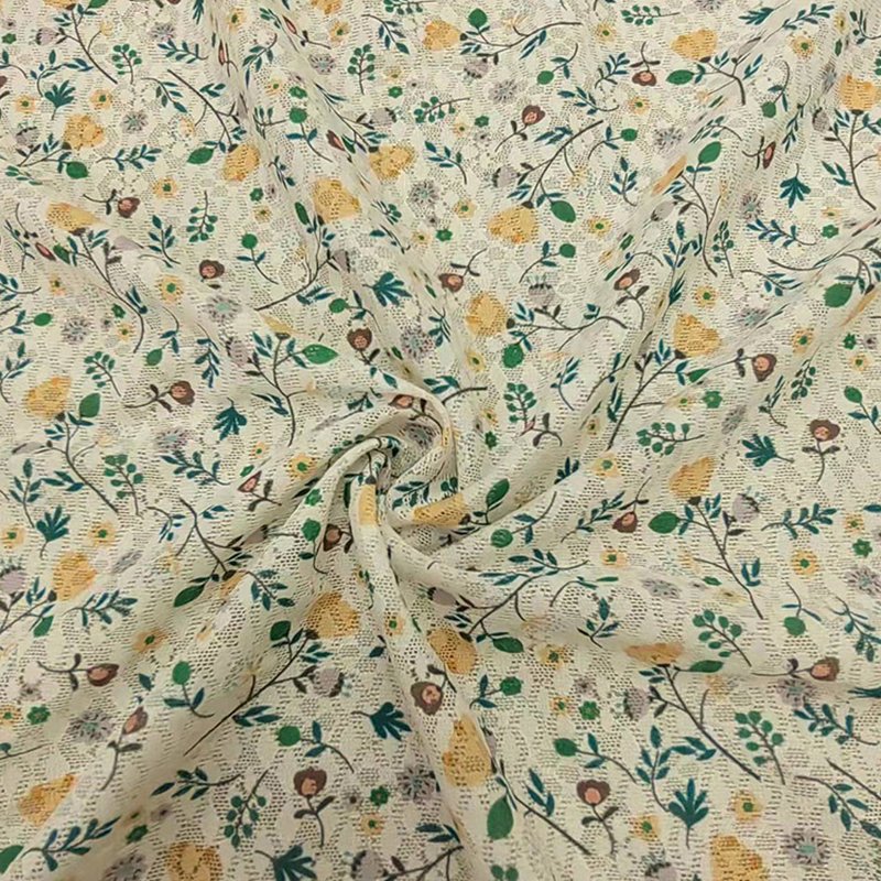 Lace Fabric Dress Printed Polyester Warp Knit for Women's Wear Wholesa 6