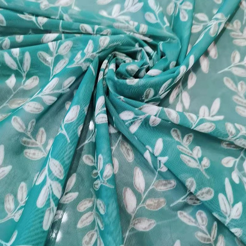Lace Fabric Printed Nylon Warp Knit for Women's Wear Wholesale Supplie