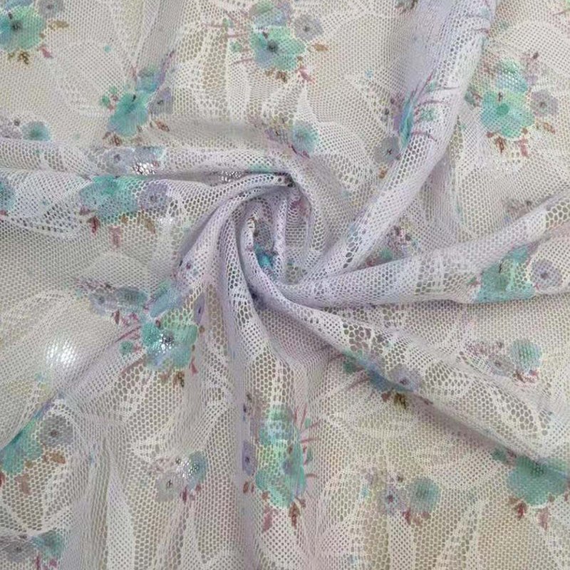 Lace Fabric Dress Printed Polyester for Women's Wear Wholesale Supplie