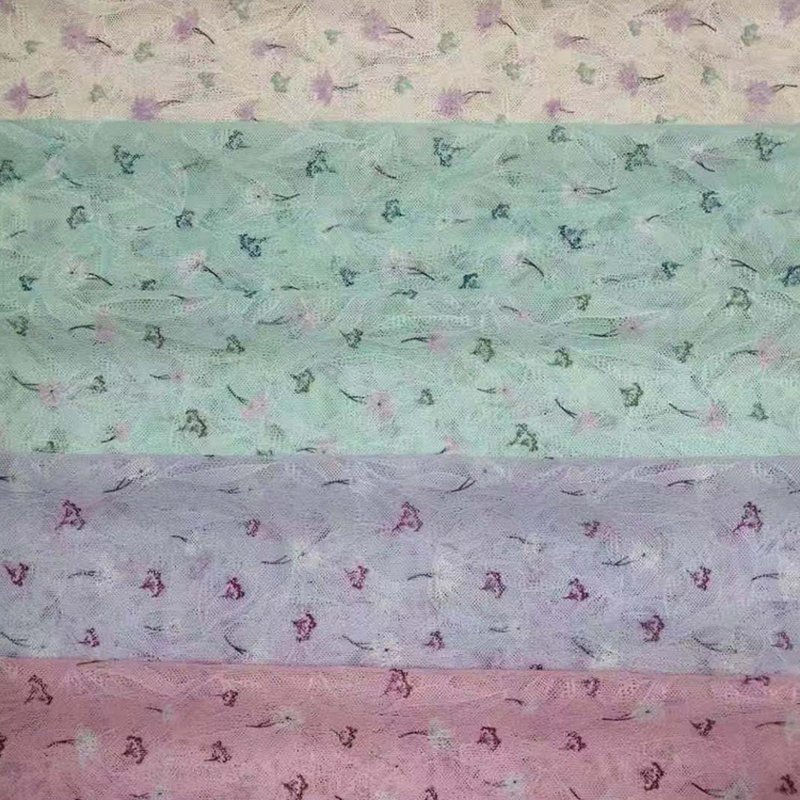 Lace Fabric Dress Printed Polyester for Women's Wear Wholesale Supplie 7