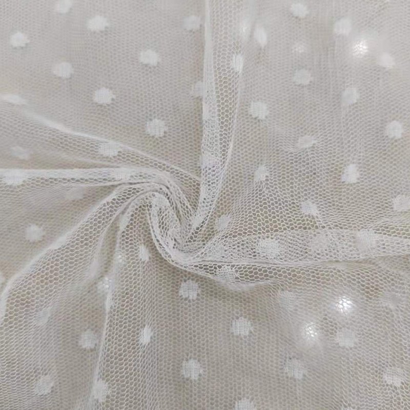 Lace Fabric Dress Polka Dot Polyester Warp Knit for Women's Wear Whole