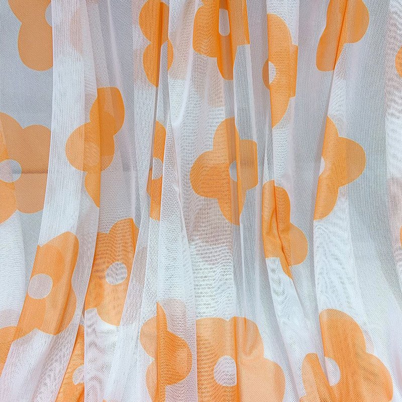 Lace Fabric Printed Polyester Warp Knit for Women's Wear Wholesale Sup 3