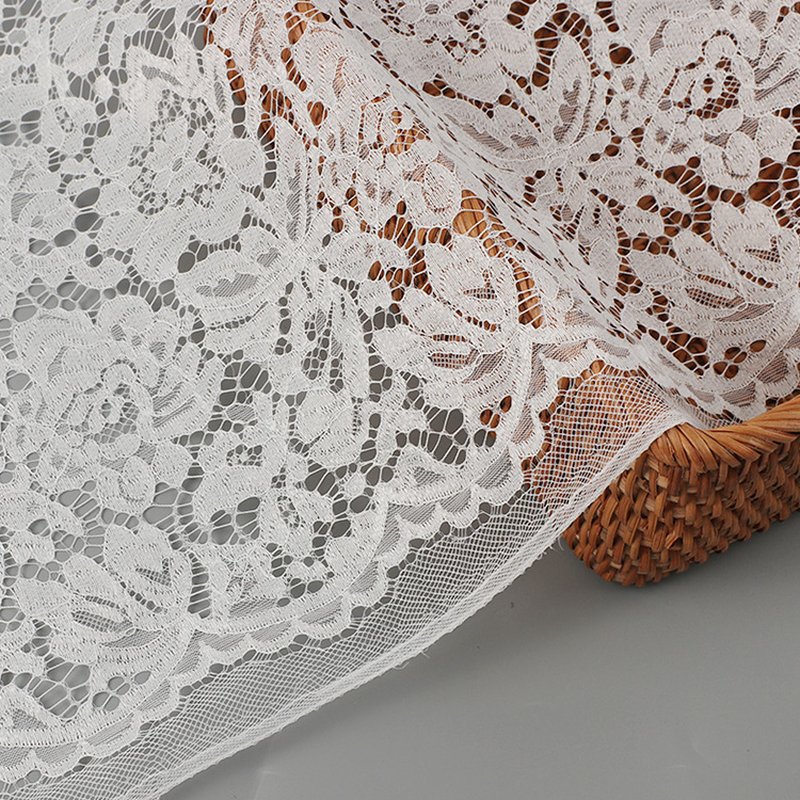 Lace Fabric Dress Lingerie Polyester Warp Knit for Women's Wear Wholes 8