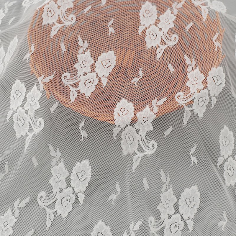 Lace Fabric Dress Cutwork Nylon Warp Knit for Women's Wear Wholesale S