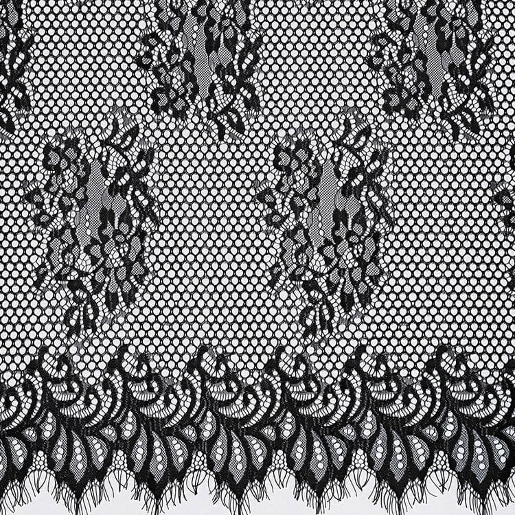 Lace Trim Nylon Thread Floral Nylon Lace Fabric for Apparel Wholesale