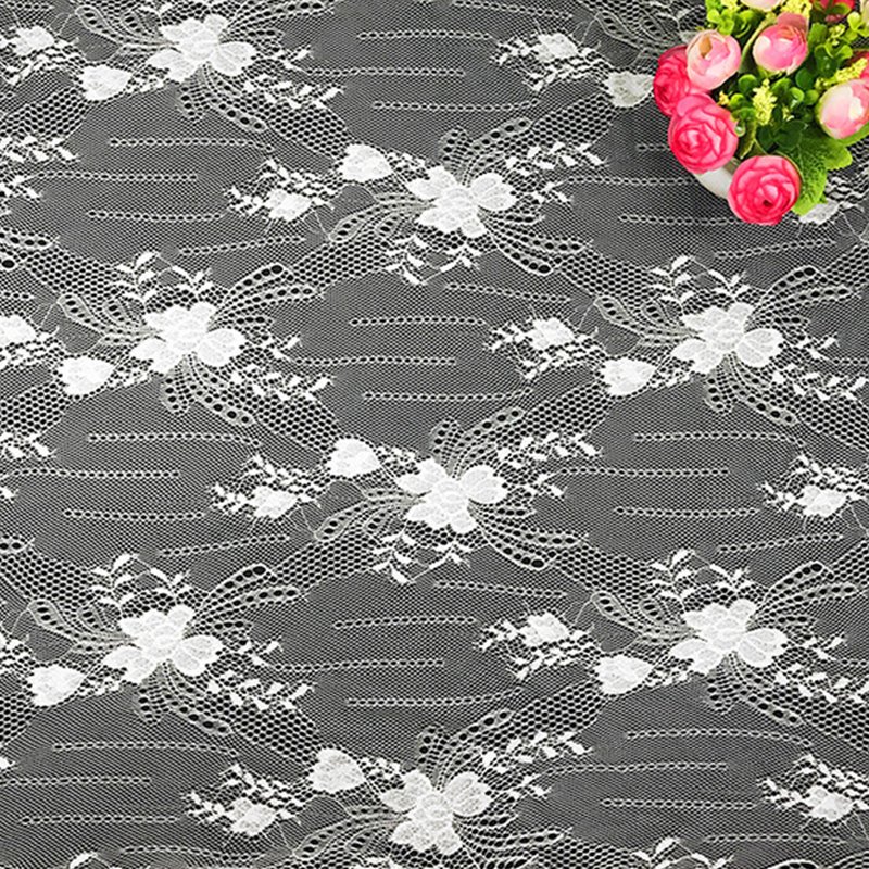 Lace Trim Ditsy Floral Diamond Nylon Warp Knit Lace Fabric for Bag Who