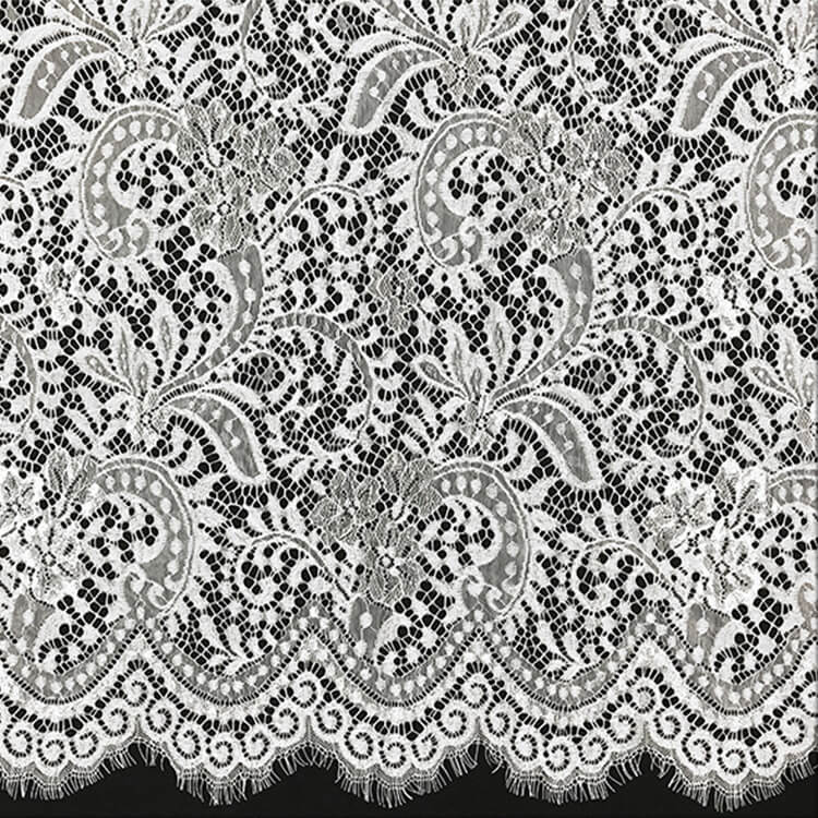 Lace Trim Dress Floral Nylon Lace Fabric for Women's Wear Wholesale Su