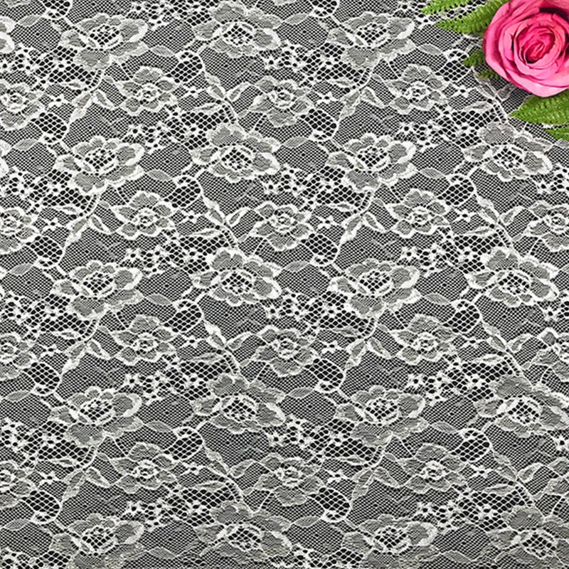 Floral Wave Cutwork Nylon Lace Fabric for Bridal Wholesale Supplier