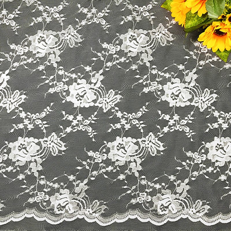 Peony Floral Cutwork Nylon Lace Fabric for Bridal Wholesale Supplier