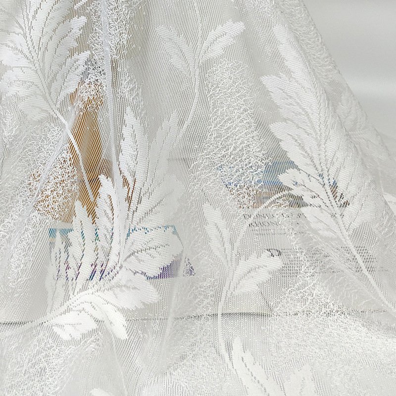 Dress Maple Leaf Lurex Polyester Warp Knit Lace Fabric for Women's Wea
