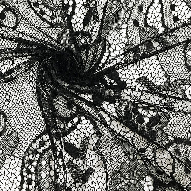 Lace Trim Nylon Thread Floral Nylon Lace Fabric for Apparel Wholesale